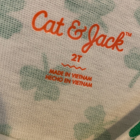 Cat & Jack Girls Tulle Short Sleeve St. Patrick’s Day Dress - Picture 7 of 12